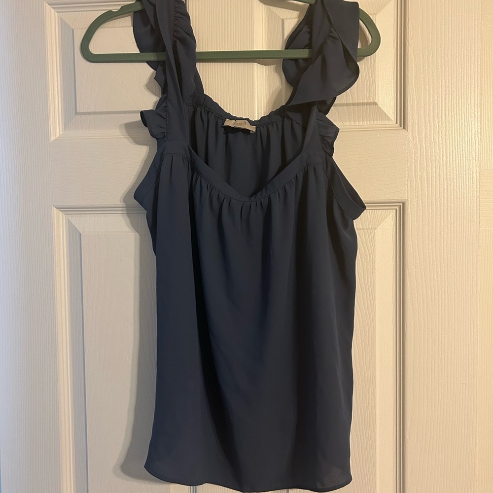 Women's Navy Sleeveless Top